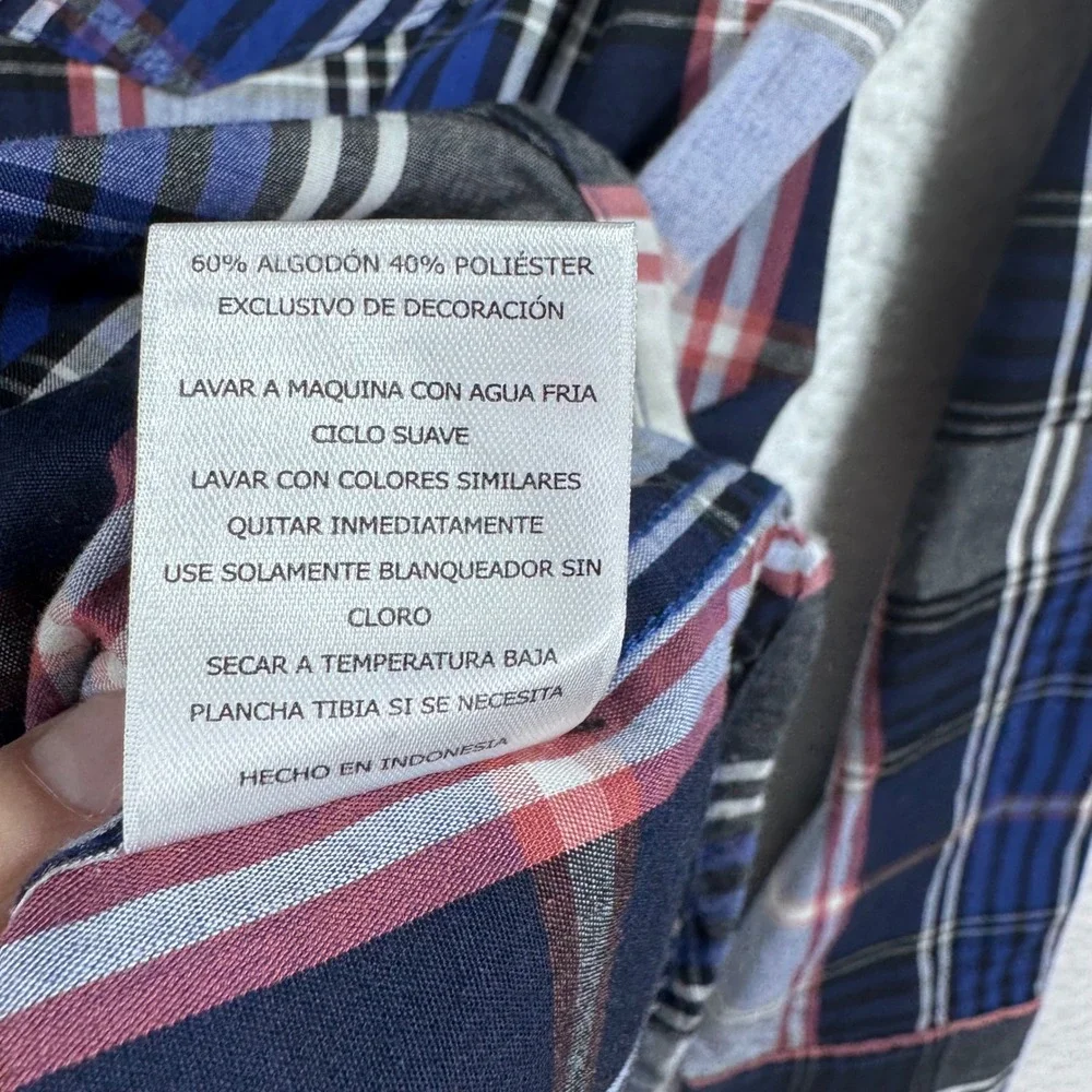 Levi's Shirt Mens M Blue‎ Plaid Long Sleeve Button Down
